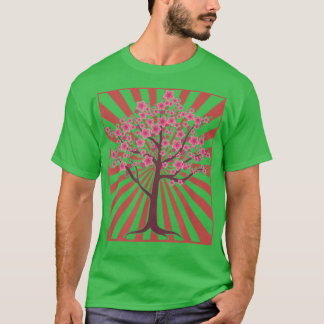 T-shirt Sakura Tree Fleur japonaise Japon Cerisier rose Bl