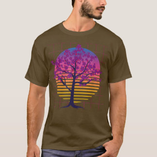 T-shirt Sakura Tree Japan Flower 80s Art Vaporwave Cherry