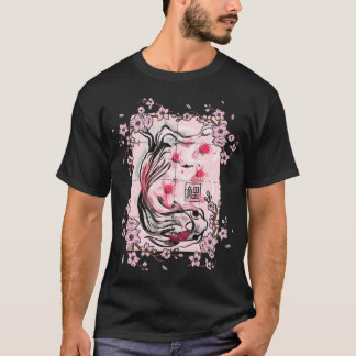 T-shirt Sakura Tree Koi p Pink Chercher Fleur Arbre
