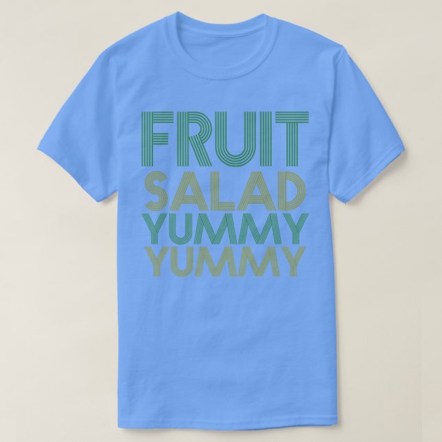 T-shirt Salade de fruits végétal Yummy Yummy Retro Végétar (Design devant)