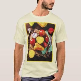T-shirt "Salade de légumes maison" Photo mignonne. Command