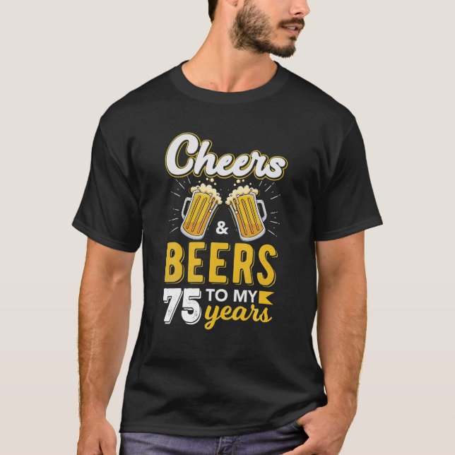 T-shirt Salades Et Bières À 75 Ans Boire (Devant)