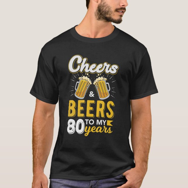 T-shirt Salades Et Bières À 80 Ans Boire (Devant)