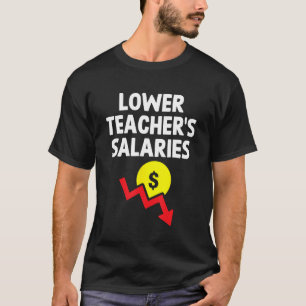 T-shirt Salaires des enseignants inférieurs Cringe de mème