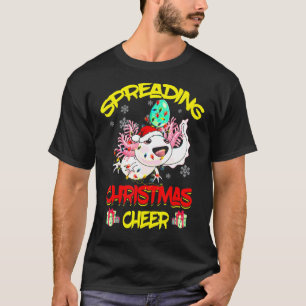 T-shirt Salamandre Axolotl Répandant la Joie de Noël Santa