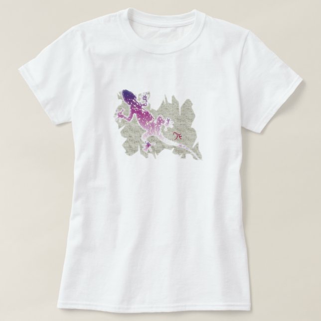 T-shirt salamandre gecko classic colours (Design devant)