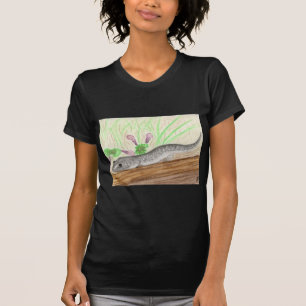 T-shirt Salamandre gris tacheté blanc