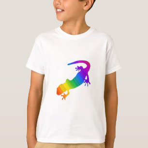 T-shirt Salamandre rayée arc-en-ciel