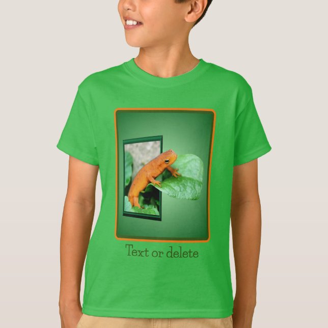 T-shirt Salamandre rouge orange Personnalisée (Devant)