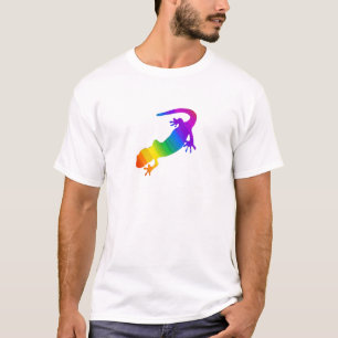 T-shirt Salamandre striée arc-en-ciel