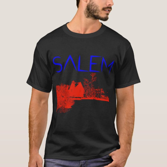 T-shirt Salem American History House of Seven Gables Black (Devant)