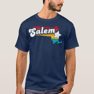 T-shirt Salem Massachusetts Souvenir Vintage en détresse 2