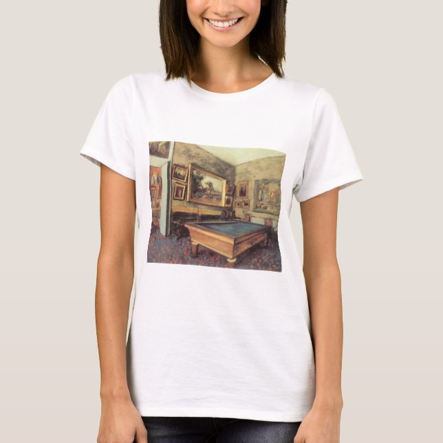 T-shirt Salle de billard à Menil Hubert par Edgar Degas (Devant)