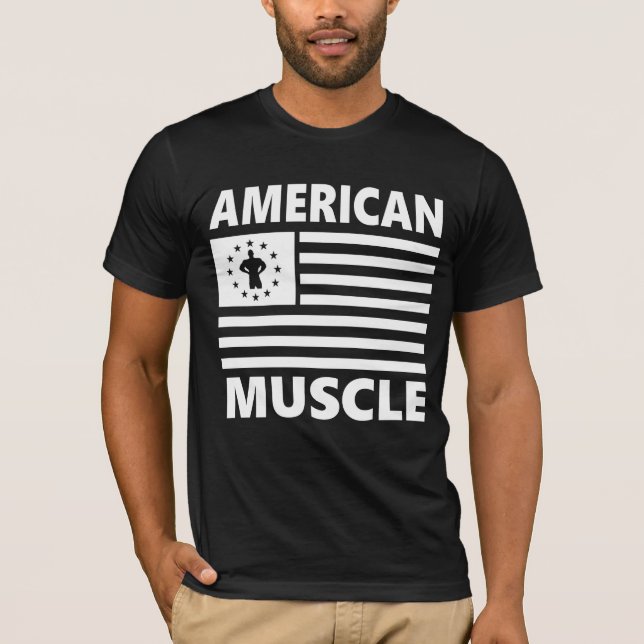 T-shirt Salle de fitness et fitness American Muscle (Devant)