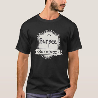 T-shirt Salle de gym Fitness Burpees Survivant