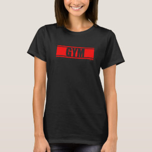 T-shirt Salle de sport Rouge Gym Fitness Workout Impressio
