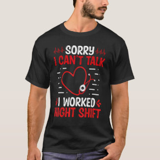T-shirt Salle d'urgence Infirmière Appréciation Nuit Démén