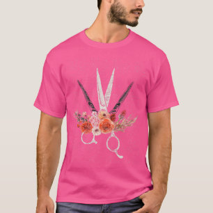 T-shirt salon de coiffure coiffeuse cheveux vintage grunge