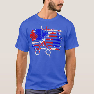 T-shirt Salon de coiffure US Flag 3