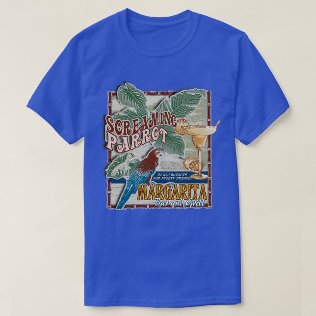 T-shirt salon de perroquet hurlant (Design devant)