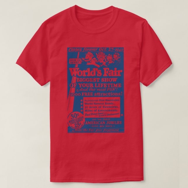 T-shirt Salon du monde de New York 1940 (Design devant)