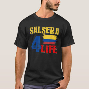 T-shirt Salsa Colombiana Cadeau, Fierté Drapeau Colombienn