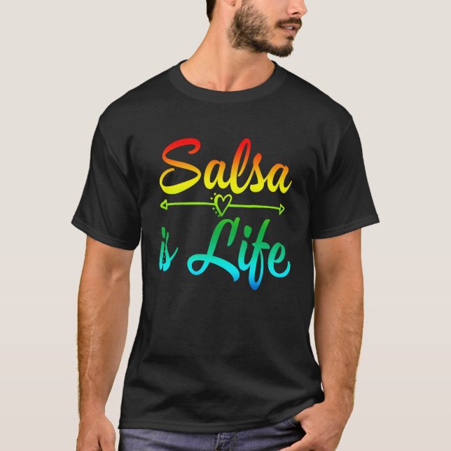 T-shirt Salsa de Puerto Rico, Salsa Dancing  Salsa is Life (Devant)