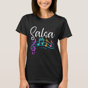 T-shirt Salsa Notes musicales Latin Musique Danse