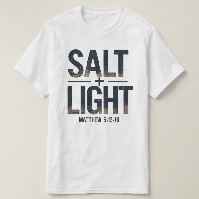T-shirt "SALT + LIGHT Christian – Matthew 5:13 (Design devant)