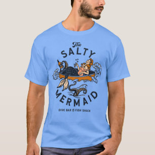 T-shirt Salty Mermaid Dive Bar Fish Shack Cool Retro M