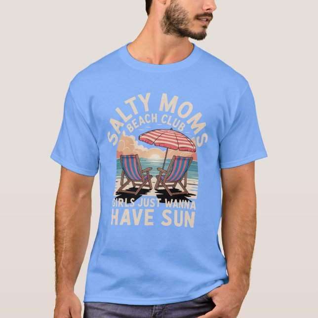 T-shirt Salty Moms Beach Club (Devant)