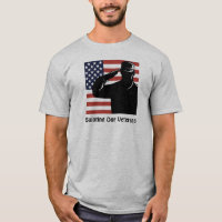 Saluer nos vétérans Soldat et drapeau américain