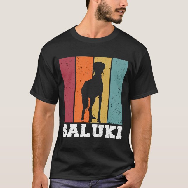 T-shirt Saluki Vintage 2 (Devant)