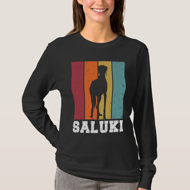 T-shirt Saluki Vintage  2 (Devant)