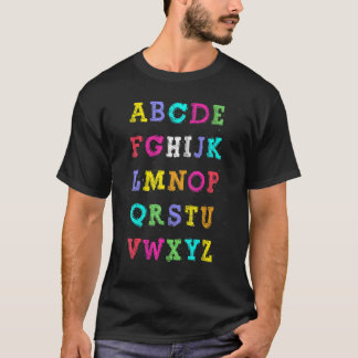 T-shirt Salut Alphabet Retour à l'école  Pré-maternelle Ma