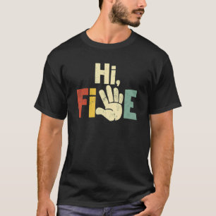 T-shirt Salut Cinq Décorations Fête Anniversaire 5 Ans Enf