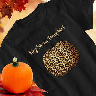 T-shirt Salut Citrouille ! Imprimé Léopard, Automne, Saiso