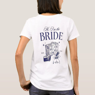 T-shirt Salut, je suis la mariée Rétro Valise Destination