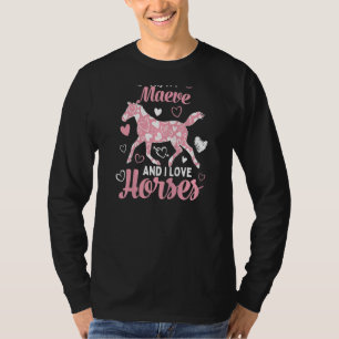 T-shirt Salut, je suis Maeve et j'aime les chevaux mignon