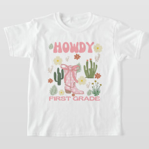 T-shirt Salut les enfants de première année T-Shirt, Cowgi