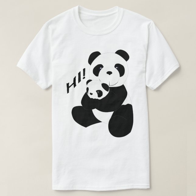 T-shirt Salut panda (Design devant)