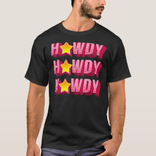 T-shirt Salut Rodeo Occidental Country Sud Cowgirl Femmes