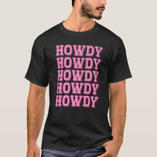 T-shirt SALUT - Vache rose Country Sud-Ouest Texas pa