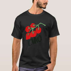 T-shirt Salut Vigne de Tomate Italie Esthétique Drôle Food