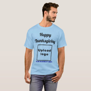 T-shirt Salutation d'action de grâces sur bleu clair