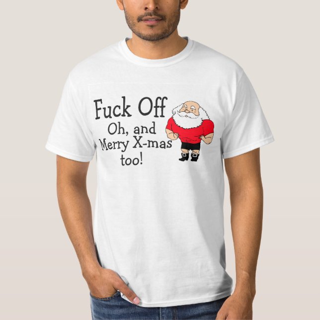 T-shirt Salutation grossière de Noël (Devant)