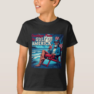 T-shirt Salutation Trump De La Partie Gulf Beach Of Americ
