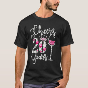 T-shirt Salutations À 20 Ans 20e Anniversaire Reine Boire 