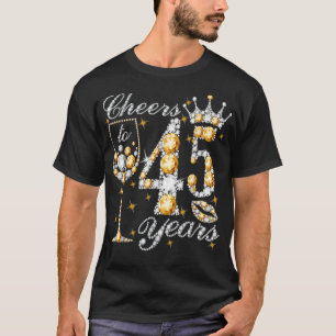 T-shirt Salutations À 45 Ans Joyeux 45ème Anniversaire Rei