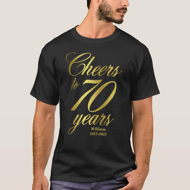 T-shirt Salutations à 70 ans 70e anniversaire (Devant)